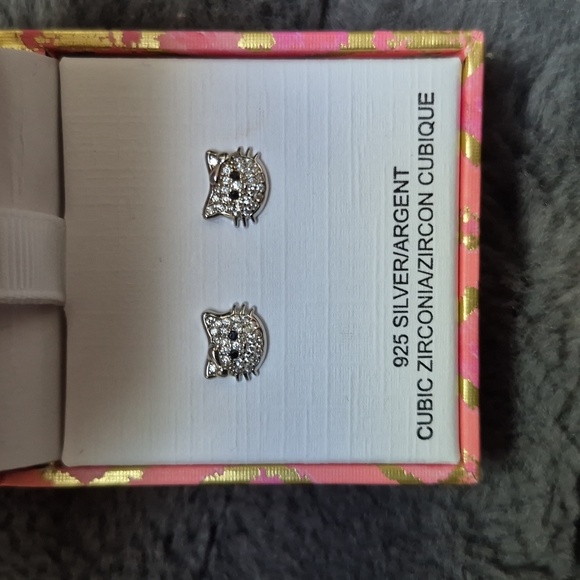 Rachel Zoe Sterling Silver Cat Earrings! NIB! - Picture 11 of 11